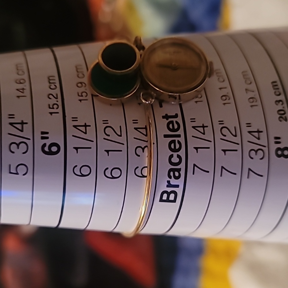 Vintage Modernist Christian Bernard Paris 22K Yellow GP Bangle Bracelet‎ Watch - Picture 4 of 6